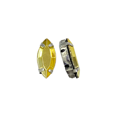 Piedras Engarzadas Navette 5x10mm por 144 unid