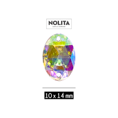 Piedras para bordar Nolita Colores AB Oval 10x14mm Bolsa por 1000 Unid