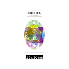 Piedras para bordar Nolita Colores AB Oval 13x18mm Bolsa por 500 Unid