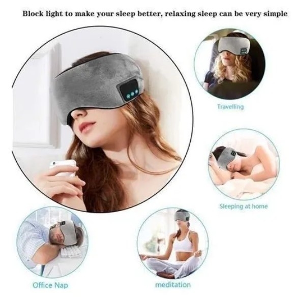 Máscara de Dormir Sleep Mask com Fone de Ouvido – Loja Mundo Azul