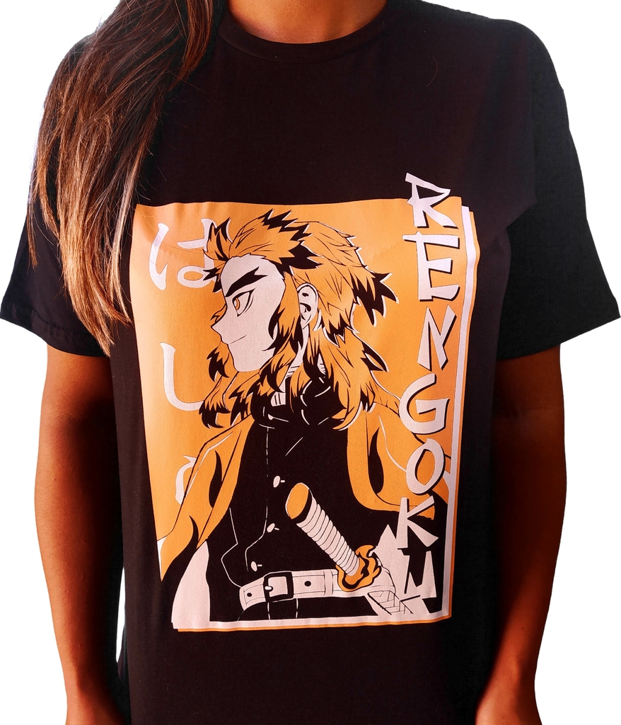 Camiseta Demon Slayer Rengoku Anime Desenho Envio Rápido Top