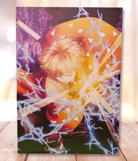 Quadro decorativo Poster Zenitsu Desenho Demon Slayer Arte para