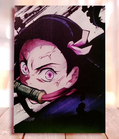 Quadro Decorativo Emoldurado Zenitsu Desenho Demon Slayer Arte em