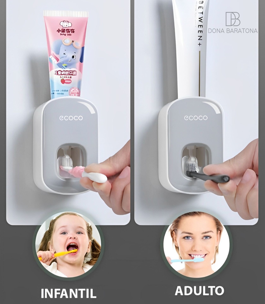 DISPENSER AUTOMÁTICO DE CREME DENTAL Dona Baratona