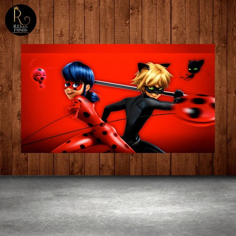 Painel Retangulo Ladybug Catnoir - Adecore Tecidos