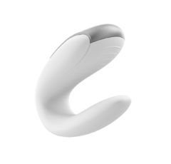 Vibrador Double Fun blanco para usar en pareja.