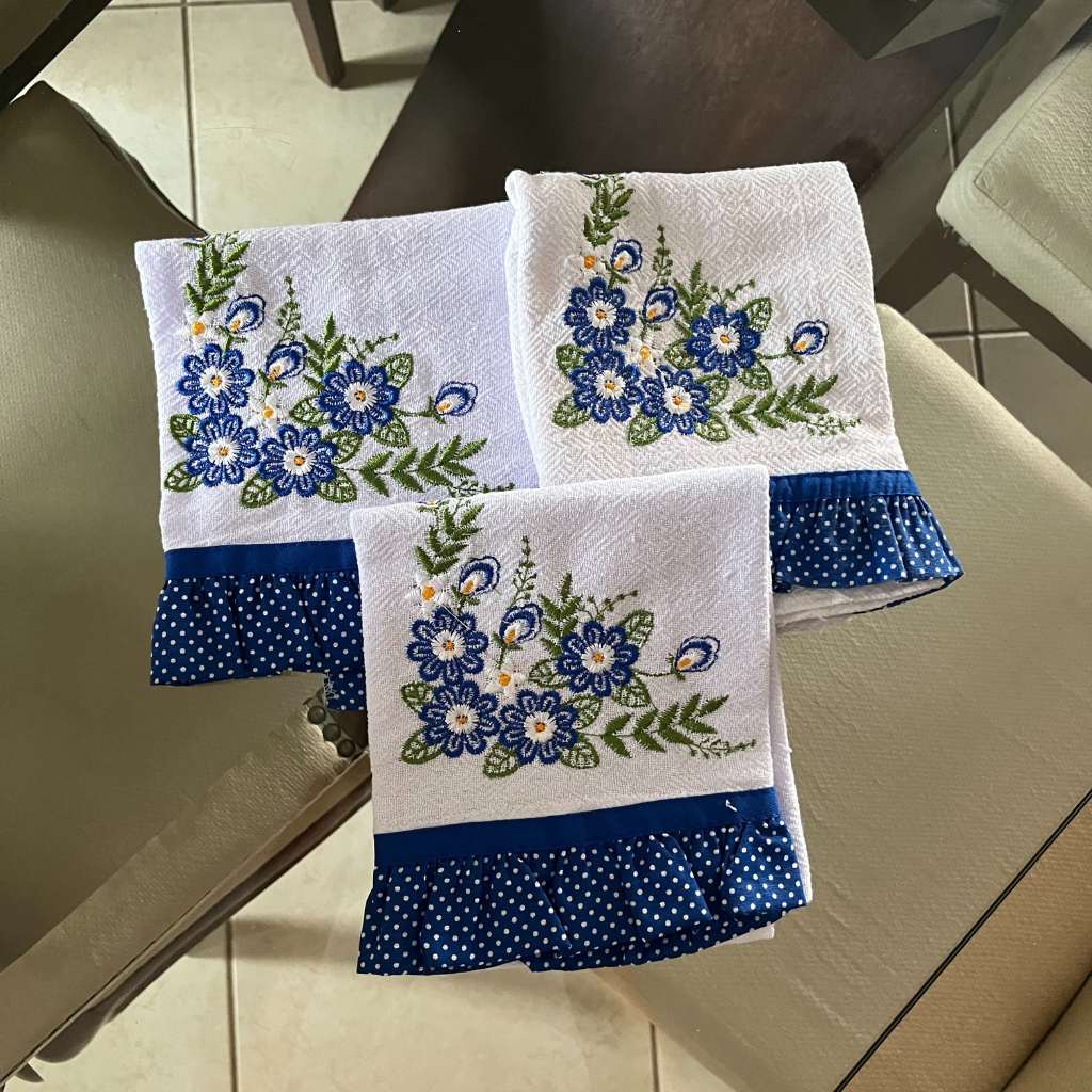 PANÔ COPA/COZINHA, Flor Azul & Coisinhas, Elo7