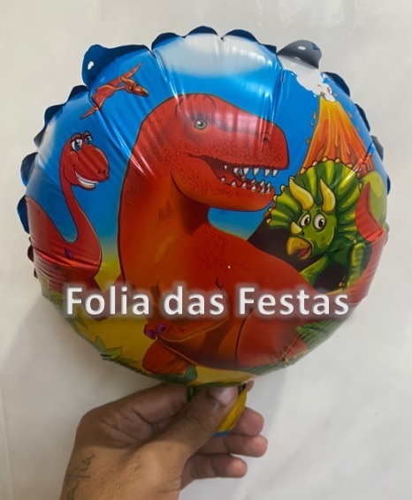 Kit 4 Balões Metalizado Dinossauro Gigante