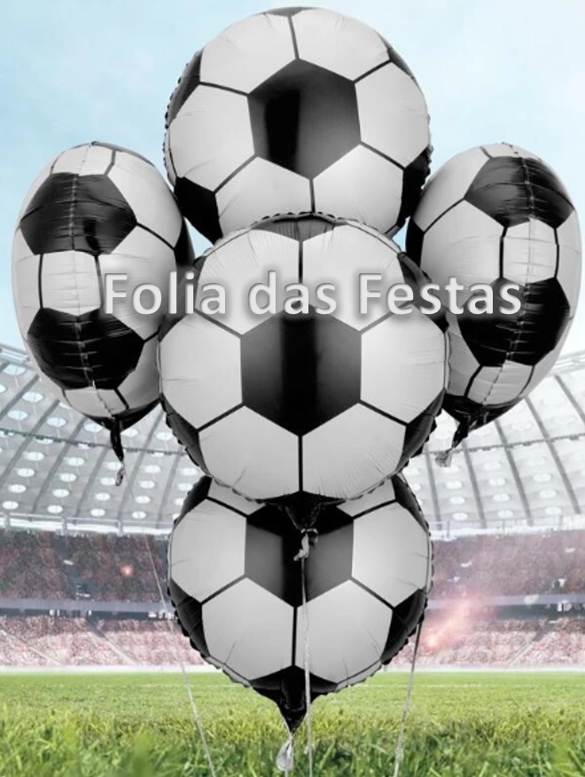 balão decoração bola de futebol