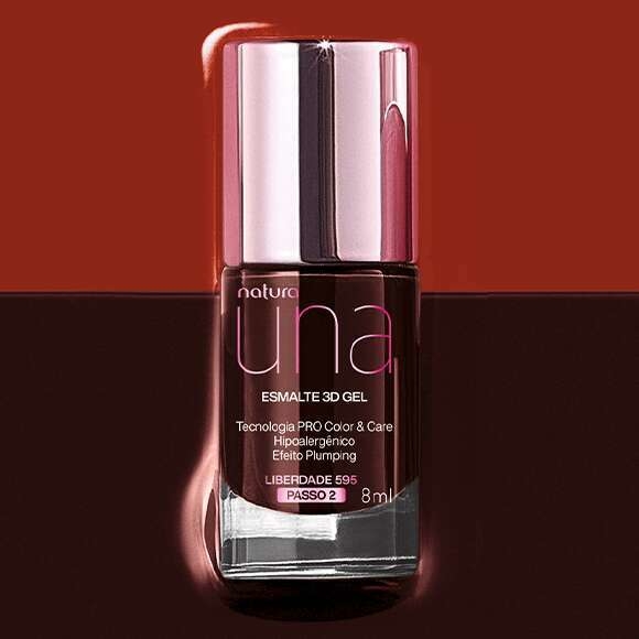 Natura Una - Esmalte 3D Gel - Liberdade 595 - 8ml