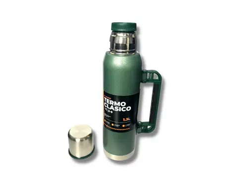 Termo Acero Inox 1.3 Lt Lusqtoff Tapón Cebador- Conserva 20 hs la temperatura