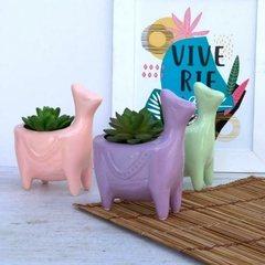 Maceta llama color pastel