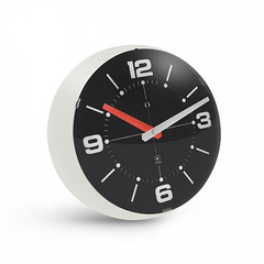 Ball wall clock - marfil+negro - Mariposa