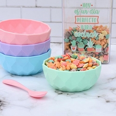 Set bowls compotera de plastico x 2