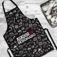 Delantal asador estampado - tienda online