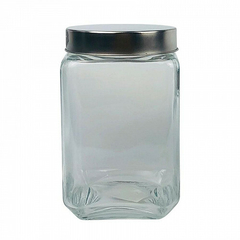 Frasco cuadrado con tapa acero 1700 ml.