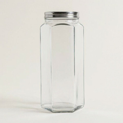 Frasco vidrio hexagonal -1500ml en internet