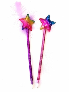 Birome estrella con pluma