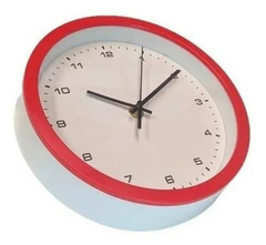 Reloj de pared blanco y rojo - comprar online