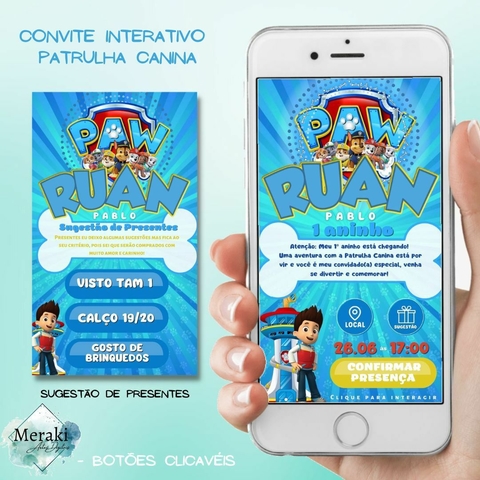 Convite Interativo Bolofofos - Meraki Artes Digitais