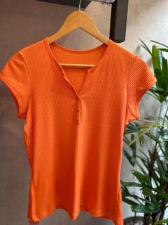 Blusa Malha Canelada Laranja - comprar online