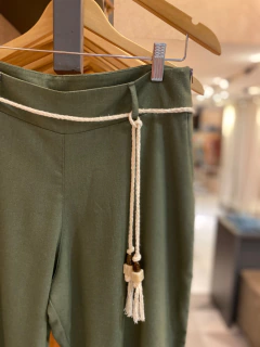 Calça Pantalona Linho Verde - comprar online