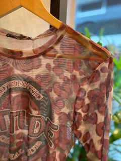 Blusa Estampada Tule Mg Longa na internet