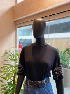Blusa Malha Brilho Manga - comprar online