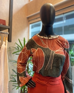 Blusa Viscose Decote Cordão