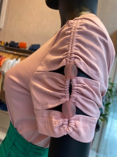 Blusa Malha Botões Manga na internet
