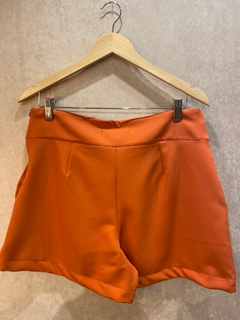 Short Alfaiataria Crepe Laranja - Fino Look