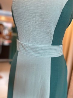 Vestido Alça Bicolor Verde - Fino Look