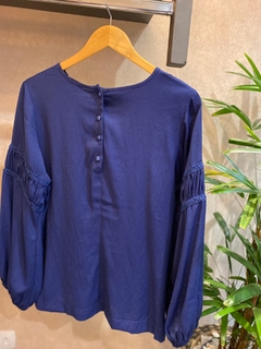 Blusa Lisa Renda Manga - loja online