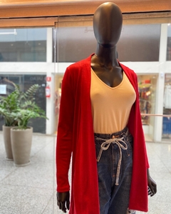 Cardigan Liso Vermelho - Fino Look