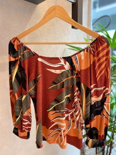 Blusa Estampada Mg Longa - loja online