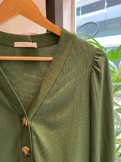Blusa Malha Rib Verde - comprar online