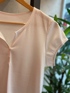 Blusa Malha Canelada Off-white