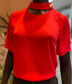 Blusa Crepe Vermelha - comprar online