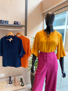 Blusa Crepe Manga 3/4 - Fino Look