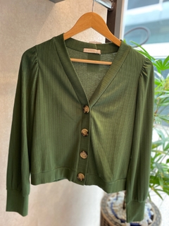 Blusa Malha Rib Verde