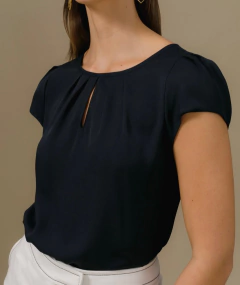 Blusa Crepe Gotas Preta