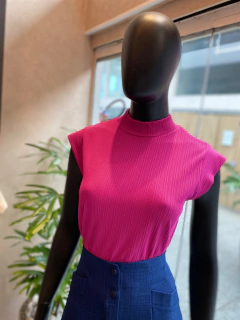 Blusa Canelada Fúcsia