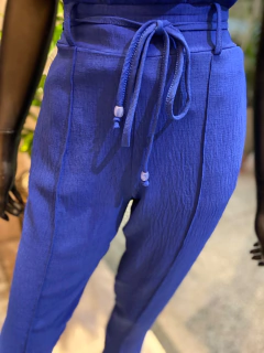 Calça Crepe Azul - comprar online