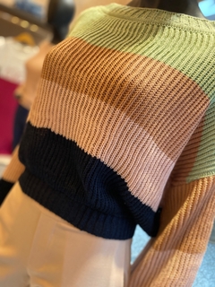 Tricot Curto Listrado na internet