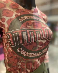 Blusa Estampada Tule Mg Longa