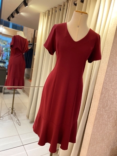 Vestido Crepe Vinho - comprar online