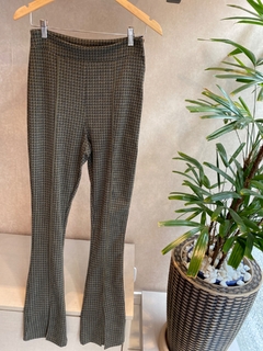 Calça Xadrez Flare Verde - comprar online