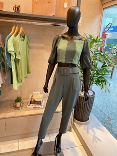 Cropped Listrado Verde - Fino Look