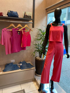 Cropped Alça Renda Lateral - comprar online