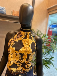 Blusa Estampada Gola Alta